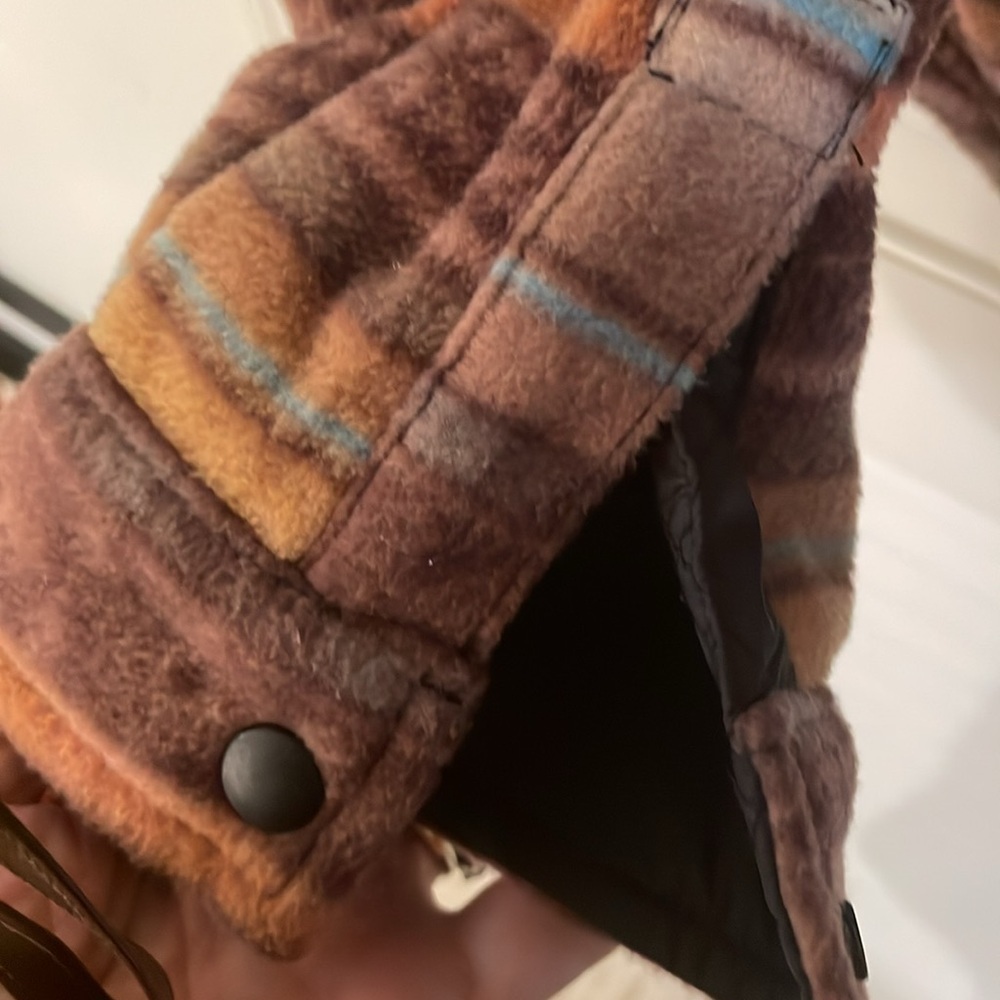 O’Neill Shanoh Rico Super Fleece Reversible Striped Multicolor Hooded Jacket - Picture 6 of 13